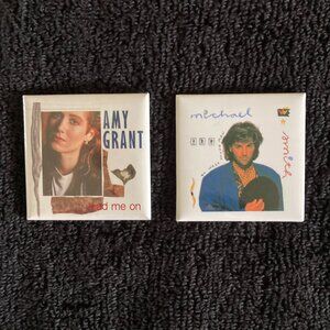 1988 Amy Grant and 1990 Michael W Smith Concert Button Pins